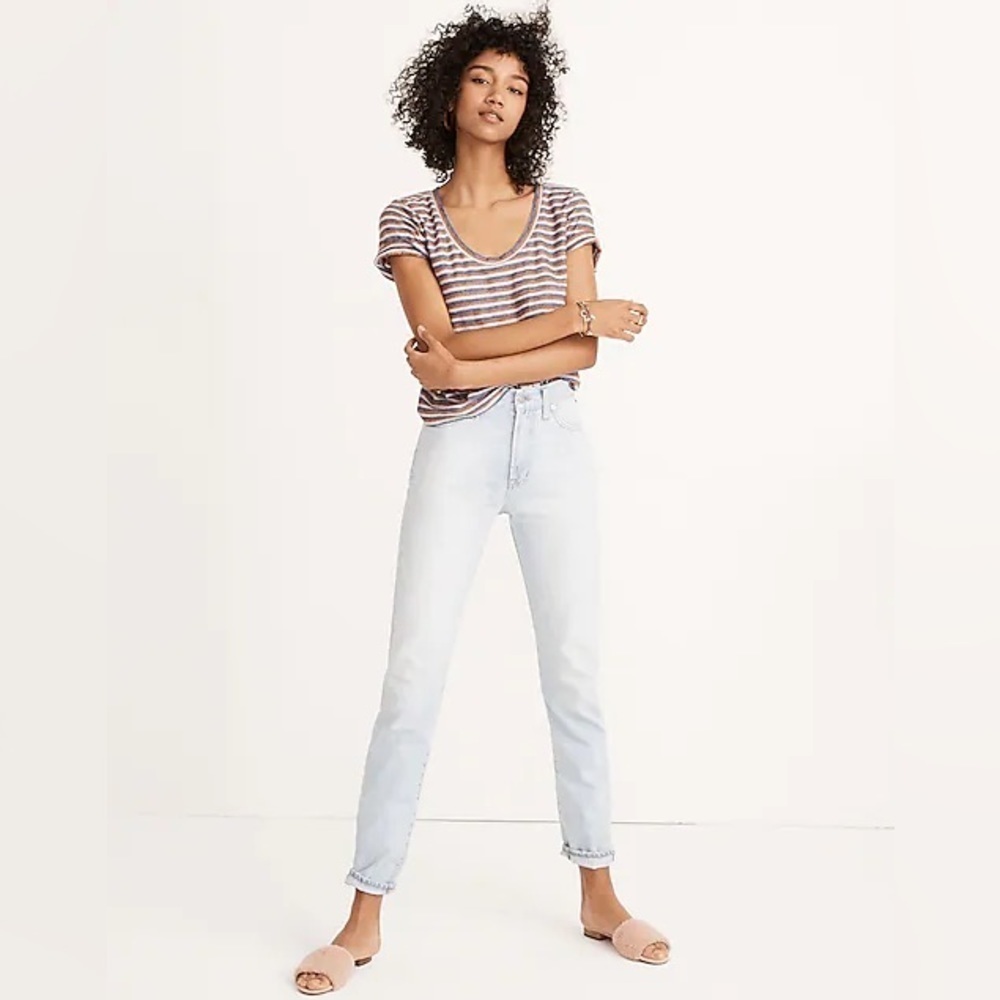 Madewell Perfect Vintage Jeans Size 27 high rise denim light blue 100% cotton
